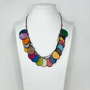 Handmade tagua necklace and earrings
